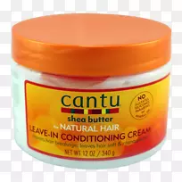 天然头发用坎图牛油椰子卷发霜发型师产品坎图乳木果黄油留置调理修护霜-头发