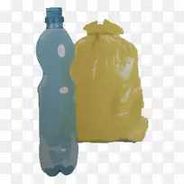 水瓶、塑料瓶、废物分类玻璃瓶