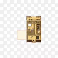 平面图家具立面木屋-二楼