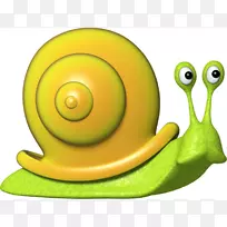 蜗牛画蜗牛叶螨腹足.蜗牛