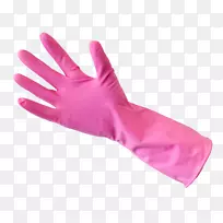 拇指手模型粉红色手套手