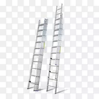 海螺组合式梯子3节容150公斤级和铝制建筑工程楼梯.梯子