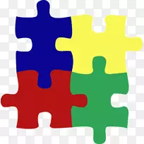 世界自闭症意识日自闭症谱系障碍Asperger综合征剪贴画-人