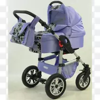 婴儿运输轮黄色紫色