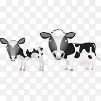 奶牛、荷斯坦牛、弗里西亚牛、泽西牛、羊、剪贴画-绵羊