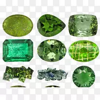 翡翠宝石透明半透明钻石绿色翡翠
