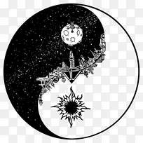 阴阳画桌面壁纸夹艺术