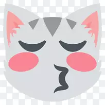 表情猫吻小猫笑-表情符号