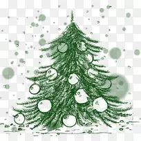 圣诞树橡皮图章圣诞装饰-圣诞树