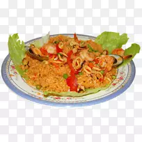 秘鲁菜arroz chaufa arroz conpollo arroz conmariscos贝类-大米