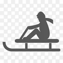 雪橇电脑图标vexel滑雪板剪贴画