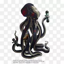 章鱼男孩机器人艺术鱿鱼机器人