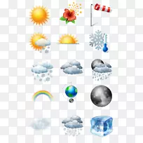电脑图标天气预报桌面壁纸夹艺术天气