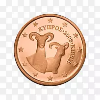 塞浦路斯塞人欧元硬币塞人英镑-欧元