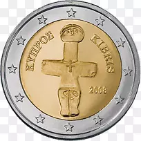 塞浦路斯偶像POMOs 2欧元硬币塞人欧元硬币-欧元