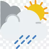 雨气象天气电脑图标-雨