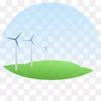风电场风力涡轮机可再生能源风能剪辑艺术