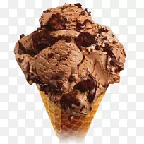 巧克力冰淇淋巧克力布朗尼里斯的花生酱杯-冰淇淋