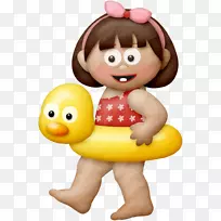 沙滩画儿童剪贴画-沙滩