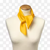黄色领带围巾丝绸披肩