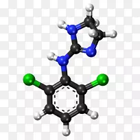 苯乙酮分子化学分子模型5-羟色胺