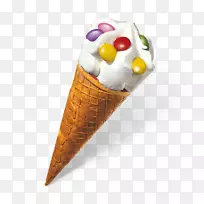 冰淇淋锥，聪明，软服务雀巢-冰淇淋