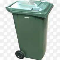 垃圾桶和废纸篮子，垃圾桶，绿色垃圾桶，塑料