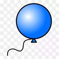 气球蓝里尔红夹子艺术-气球