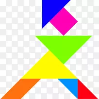七巧板几何形状剪贴画