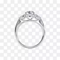 订婚戒指公主切割钻石戒指