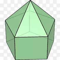 拉长的五角锥、六角锥、七面体-金字塔