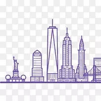 纽约市天际线泽西城建筑-城市