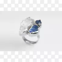 蓝宝石银水晶体珠宝.蓝宝石