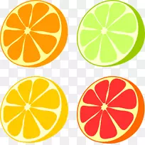 柠檬柚子橙柚子剪贴画.柠檬