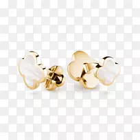 耳环van Cleef&Arpels袖扣金宝石-黄金