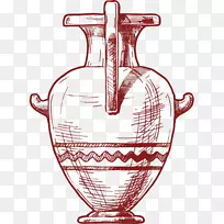 古希腊陶器画花瓶
