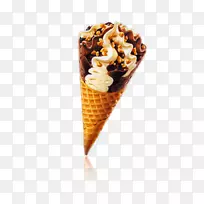 巧克力冰淇淋圣代冰淇淋锥冰淇淋