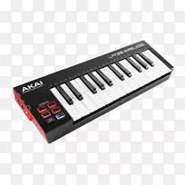 电脑键盘Akai专业lpk 25 midi键盘midi控制器usb-usb