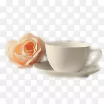 茶杯花园玫瑰花碟茶