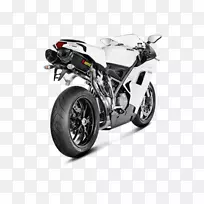 排气系统轮胎akrapovič摩托车杜卡蒂848-摩托车