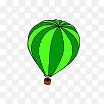 热气球绿色剪贴画.热风