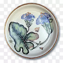 陶瓷盘子蓝白色陶器-长盛不衰