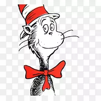 帽子里的猫，一件事，两件事，剪贴画-苏斯博士