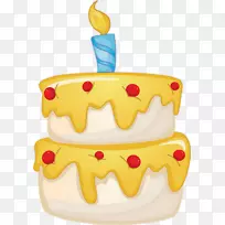 生日蛋糕水果蛋糕纸杯蛋糕剪贴画