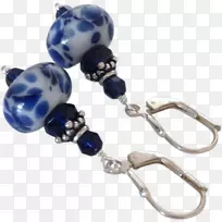蓝宝石耳环体珠宝珠-蓝宝石