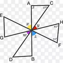三角形点相交线几何点