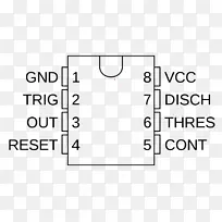 555定时器IC喷出电子符号电子线路阿斯塔比多振子-pcb