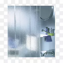 双色淋浴器乙烯基透明半透明窗帘