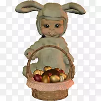 复活节兔子翻领别针便携-不要分享