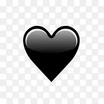 Emojipedia心脏iphone-黑色表情